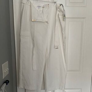 Calvin Klein White Straight Leg Pants